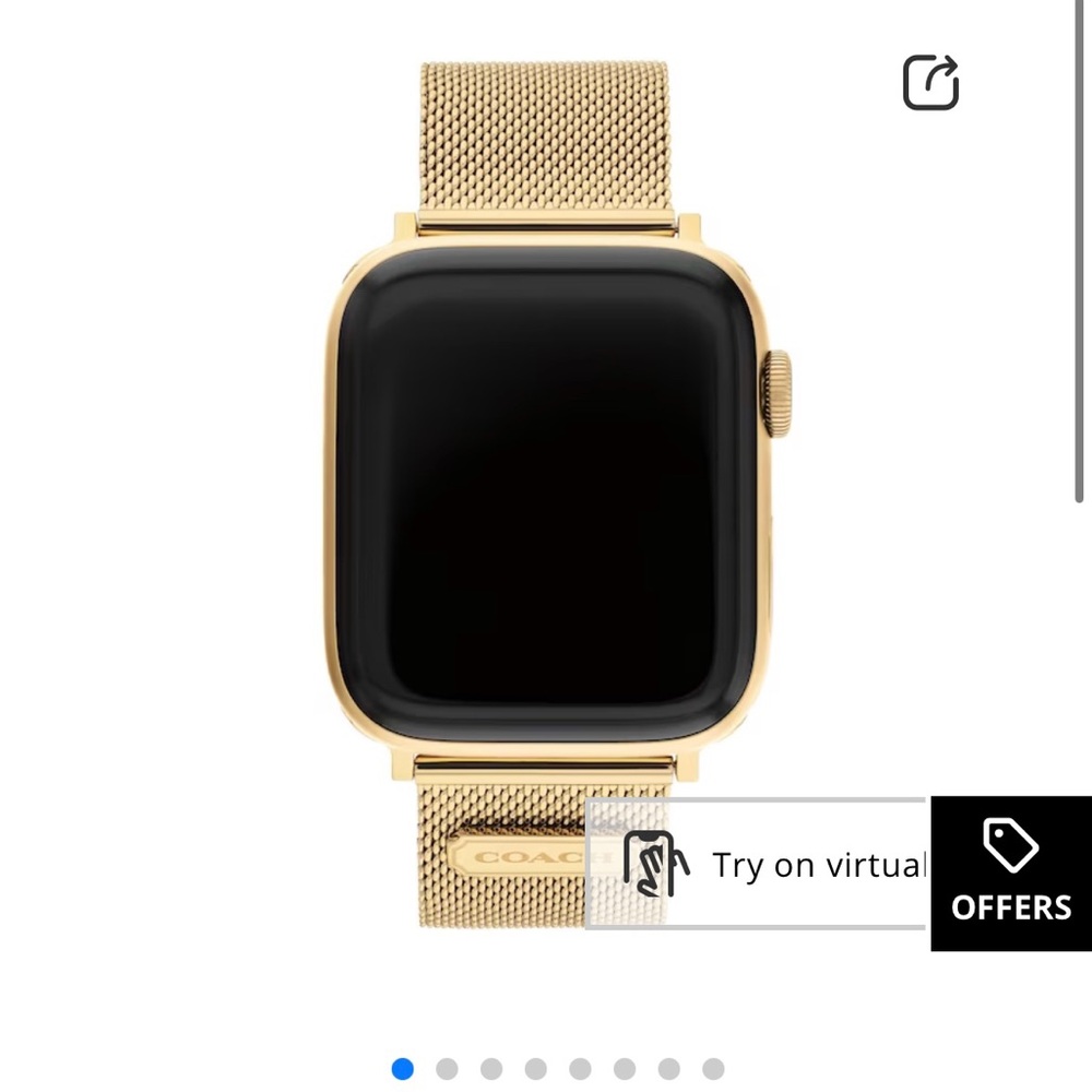 Coach Gold Mesh Apple Watch Band